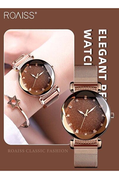 ROAISS Womens Quartz Watch with Stainless Steel Mesh Strap Waterproof Casual ...