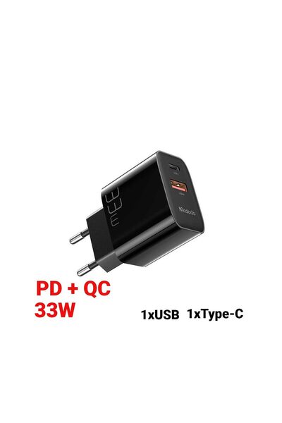 Mcdodo Încărcător de rețea Dual USB PD+QC 33W Negru