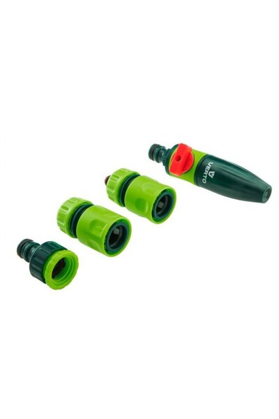 VERTO Set cu stropitoare dreapta 15G711, 3 accesorii de 1/2"