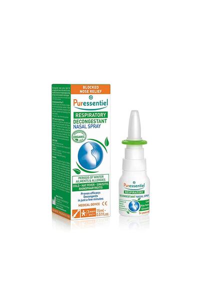 Puressentiel Nasal Decongestant Spray Organic 15ml – Φυσικό Αποσυμφορητικό Ρι...