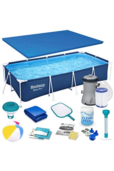 BESTWAY Piscină de grădină cu cadru 400 x 211 x 81 cm 15-în-1 56405N