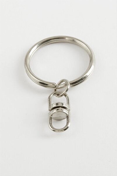 ZERO LAND Bi̇reycel Fire Turned Metal Keychain (160623) Horse-Silver Color