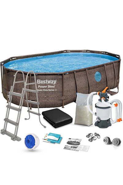 BESTWAY Piscină de grădină cu cadru 488 x 305 x 107 cm 12-în-1 56946