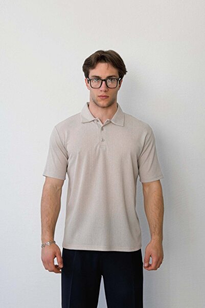 Flaw Wear Teksturirana majica sa polo ovratnikom