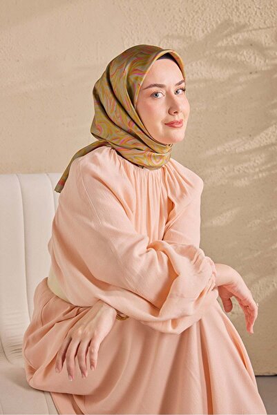 Silk Home Копринен шал от кепър, цвят водно зелен