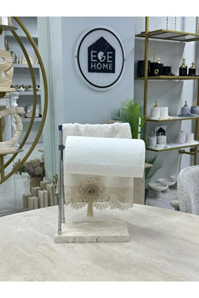 Ege Home Decoration DEKORATİF TRAVERTEN DOĞAL MERMER GÜMÜŞ İKİLİ HAVLULUK