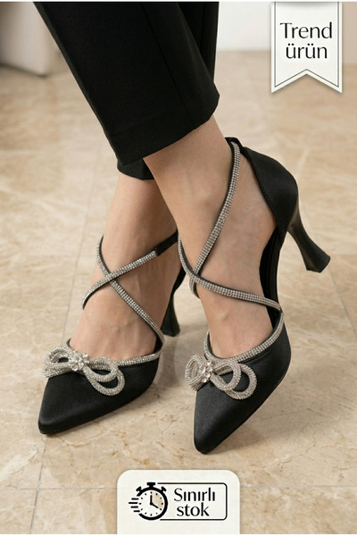 Registan Shoes VERA BELLA KADIN TAŞ DETAYLI ABİYE KADEH TOPUKLU AYAKKABI