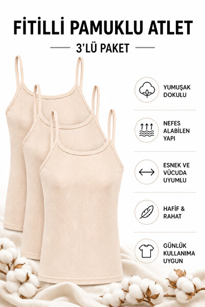 Mudcosıo Women's Black 3-Pack Rope Strap Ribbed Undershirt Cotton Flexible Ca...