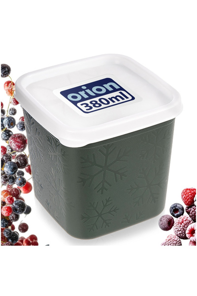 Orion Recipient Alimente Sticla, 380 ml, 8.5x8.5x8.5 cm, Inchidere Etansa, Verde