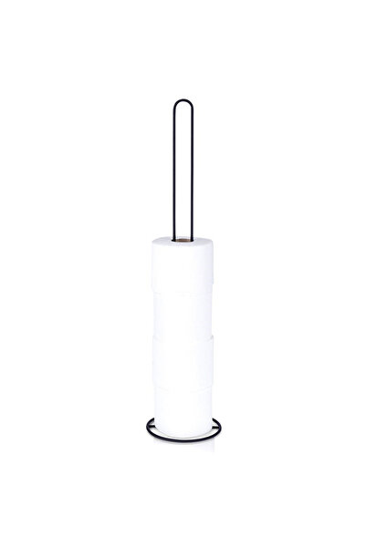Orion Suport de hârtie igienică vertical din metal negru, 60 cm
