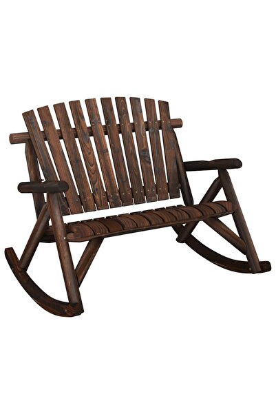 vidaxl Bancă balansoar cu 2 locuri, 123x96x102 cm, lemn masiv molid