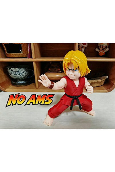 Chino Design Ken Street Fighter / RENKLİ Özel 3D Üretim Ken 90 lar Atari Oyun...