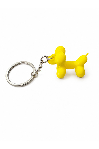 Major Hobi Yellow Balloon Dog Keychain 3D Printing Decorative Mini Dog Figure...