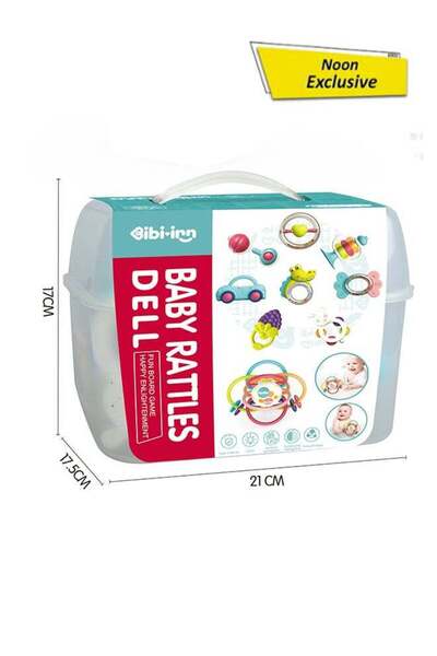 ARCO STORE 9-Piece Baby Rattle and Teether Set with Manhattan Ball - Bpa-Free...
