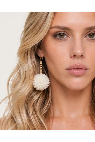 Bukiro Stone-Embellished Flower Dangle Earrings – Bohemian Summer Women's Ear...