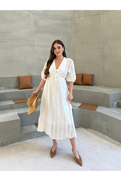 Aryesa butik FİTİLLİ İÇİ ASTARLI PREMİM ELBİSE