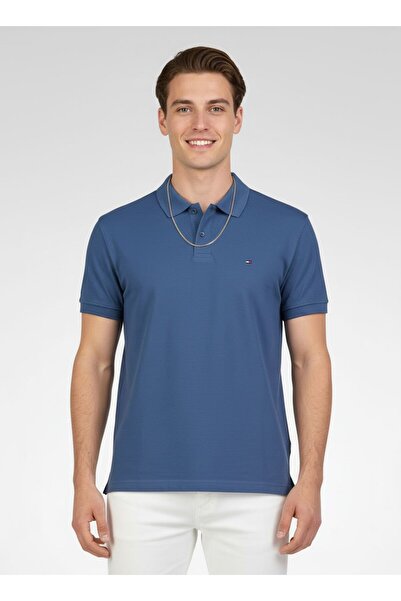 Tommy Hilfiger Men Regular Fit Embroidered Logo Short Sleeve Polo Shirt, Dust...