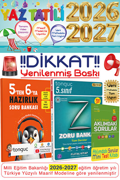 Tonguç Yayınları 5. Sınıf 5'ten 6'ya Hazırlık Kitabı 5. Sınıf Zoru Tüm Dersle...