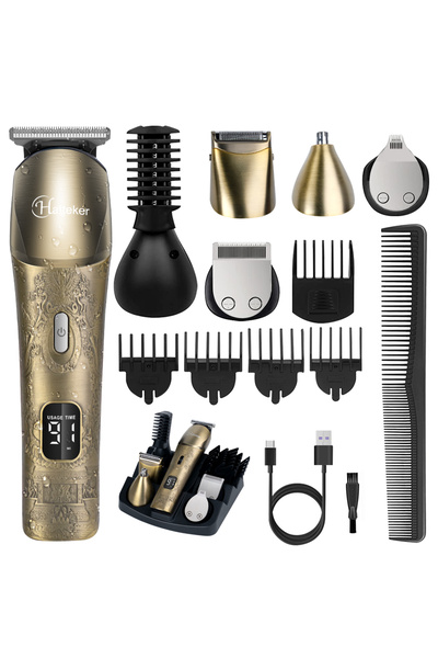 Hatteker Beard Trimmer Men Hair Clipper Hair Trimmer Waterproof Electric Razo...