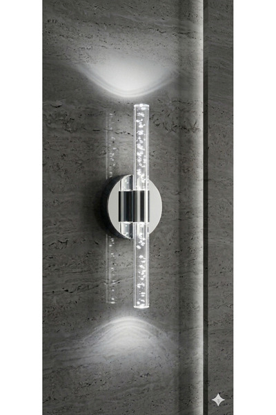 BACKHOME Bubbleflux Small 31 cm Modern Design Led Sconce - Wall Lamp - Silver...