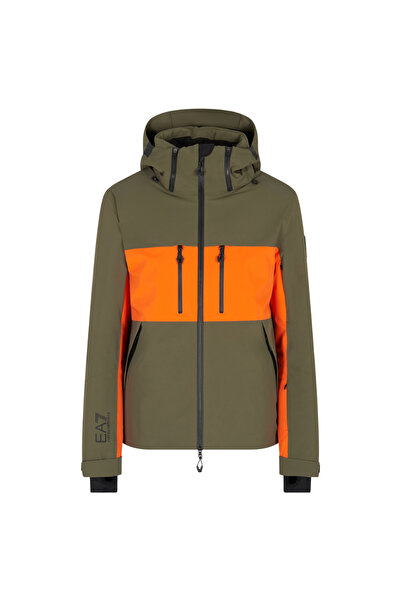 Emporio Armani Ανδρικό μπουφάν σκι EA7 Kitzbuhel Protectum7-Χακί/Πορτοκαλί-XL