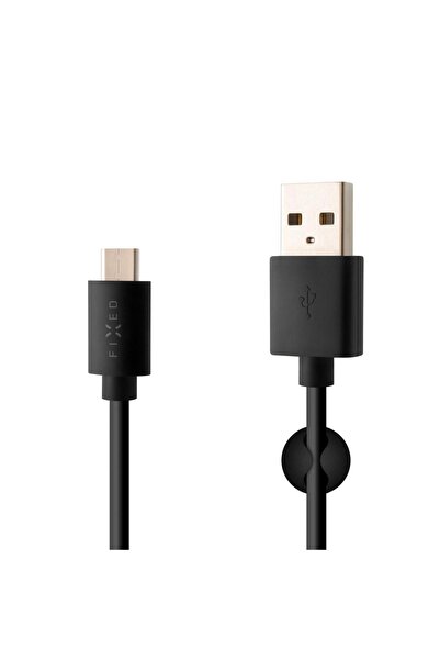 FIXED Cablu lung de date și încărcare USB la USB-C, USB 2.0, 2m, 20W, Negru