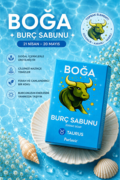 R&S Doğal Kozmetik Purlavie Boğa Burcu Sabunu | Burca Özel El Yapımı Doğal Sa...
