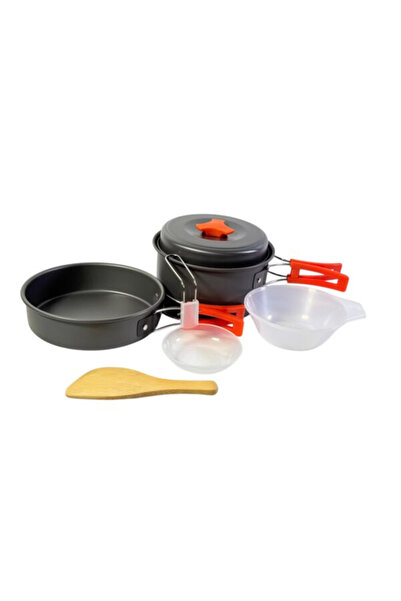 OEM Set de 2 vase de călătorie cu accesorii – Tigaie cu mâner pliabil, Set de...