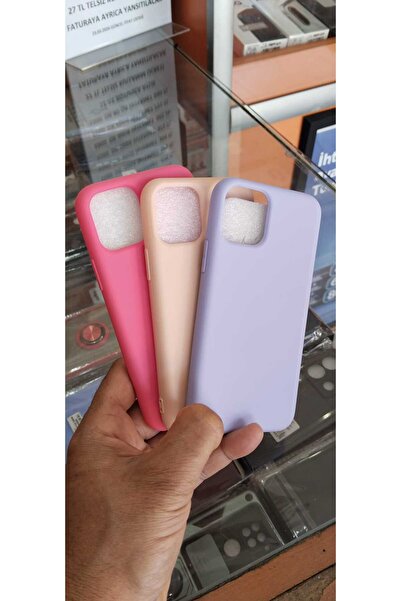 Vision iphone 11Pro 3 Adet Silkon Kılıf 1Adet Mor 1Adet Krem 1Adet Şeker Pemb...