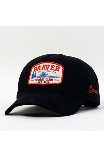 Braver Collection Braver Fishing Club Nakışlı Gabardin Şapka BLKRED