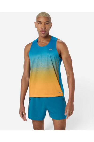 Asics ROAD FADE SINGLET Erkek Mavi Atlet 2011D522-400