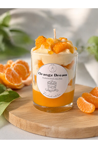 Noure Candle Studio Orange Dream Mandalina Kokulu Dekoratif Soya Mum