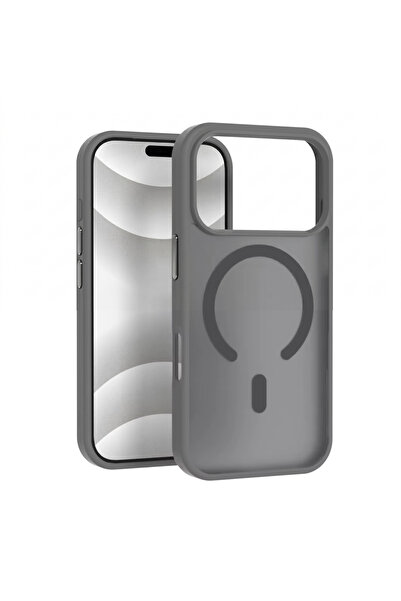 iPhone 17 Pro Mist Serisi Magsafe Kılıf - Gri