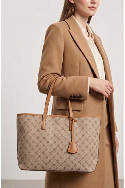 HezaJewelrry Mocha Monogram Omuz Çantası Kadın Taba