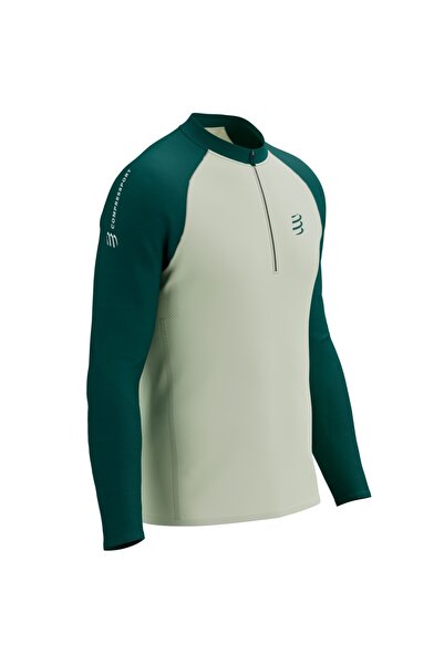 Compressport Tricou de alergare bărbați Trail HZ FW 2024-Turcoaz/Alb-L