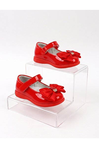 MiniKids Pantofi Apawwa cu organza, eleganti rosu