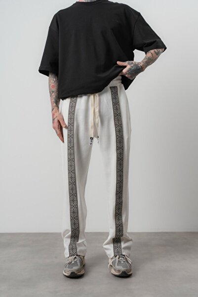 Respire Pantaloni de trening etnici largi ecru