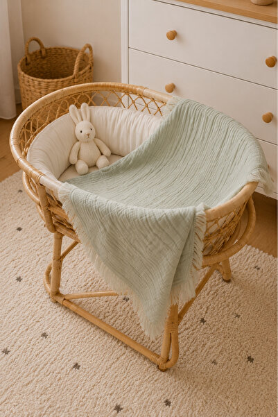 Bebitof 100% Cotton 4 Layer Muslin 90X110 cm Kids & Baby Muslin Blanket