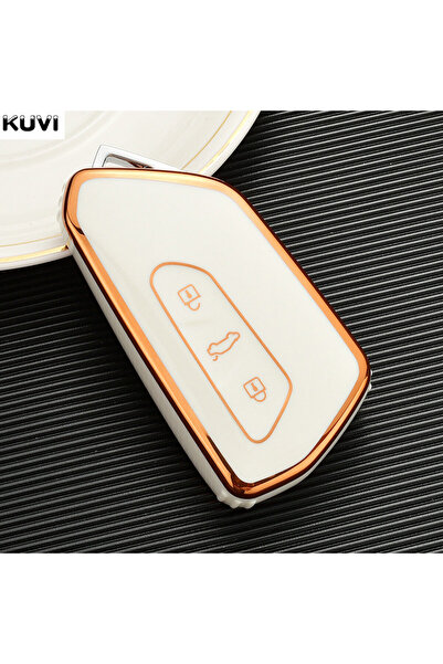 Choice3 White Fashion TPU Car Remote Key Case Cover Shell Fob For VW Volkswag...