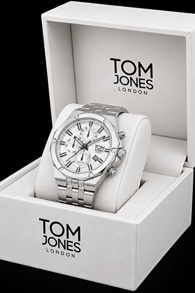 Tom Jones London ERKEK KOL SAAT ORJİNAL ÇELİK GÜMÜŞ RENK 3ATM SU GEÇİRMEZ 2 Y...