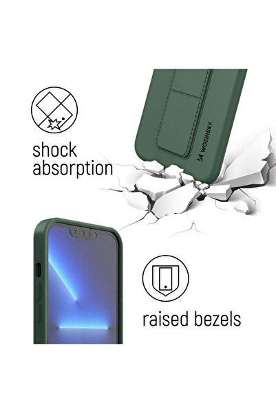 WOZINSKY Husă de telefon din silicon flexibil cu suport integrat pentru Samsu...