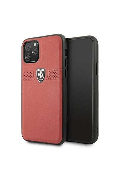Ferrari FEOBAHCN58RE Husă din piele Off Track pentru iPhone 11 Pro, roșu