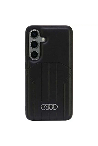 Audi Husă rigidă din piele sintetică MagSafe S24 S921 negru/negru AU-TPUPCMS2...