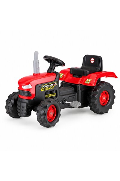 Avaleea Tractor cu Pedale pentru Copii cu Volan si Claxon, Vehicul pentru Ext...