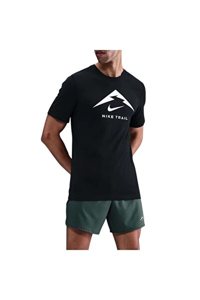 Nike Tricou de alergare pentru bărbați Dri-Fit Trail FW 2025-Negru/Alb-XL