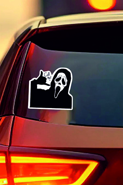 ESLEM Scream Çığlık Tasarımlı Araba Camı Sticker Seti 2 Adet Esprili Yazılı K...