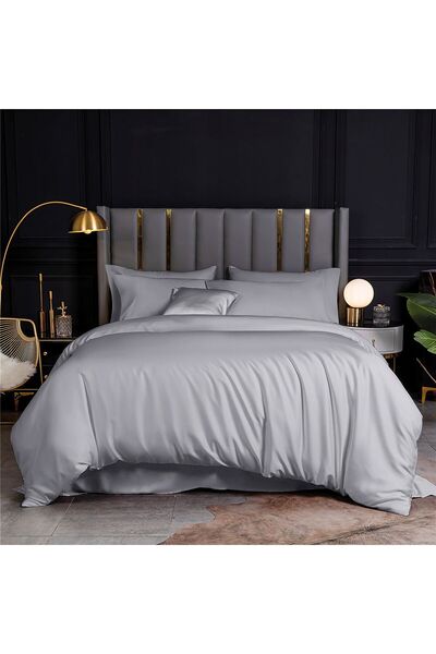 Beauty Home Σετ παπλωματοθήκη υπέρδιπλη Bamboo 300tc Art 12051 Silver Fantasy...