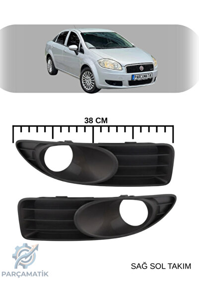 PARÇAMATİK Fiat Linea Sis Far Çerçevesi Takım Sağ Sol Siyah Ön Tampon Sis Kap...