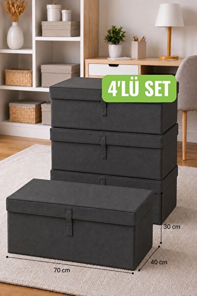 Helen's Home Set od 4 velike kutije sa poklopcem, kutija za skladištenje 70x4...