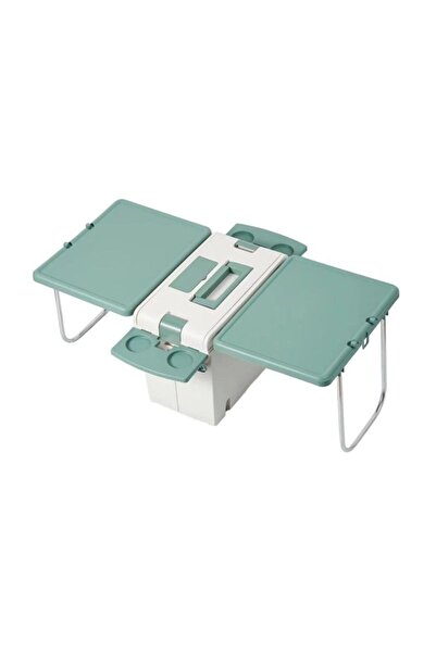 Yallabena Portable Insulated Cooler Box with Folding Table & Crossbody Strap,...